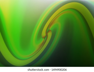 Dark Green vector bokeh and colorful pattern. Creative illustration in halftone style with gradient. The template can be used for your brand book.