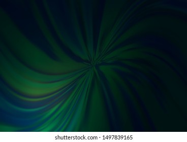 Dark Green vector bokeh and colorful pattern. A vague abstract illustration with gradient. A new texture for your design.