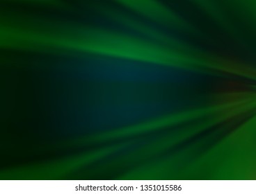 Dark Green vector bokeh template. Colorful illustration in blurry style with gradient. The template can be used for your brand book.