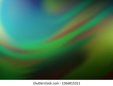 Dark Green vector bokeh template. Colorful illustration in abstract style with gradient. The elegant pattern for brand book.