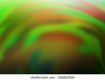 Dark Green vector bokeh template. Colorful abstract illustration with gradient. A completely new template for your design.
