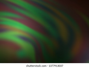 Dark Green vector bokeh template. A vague abstract illustration with gradient. A new texture for your design.