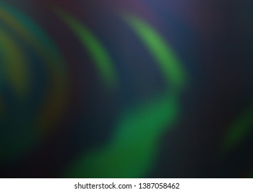 Dark Green vector bokeh template. Colorful abstract illustration with gradient. The template for backgrounds of cell phones.