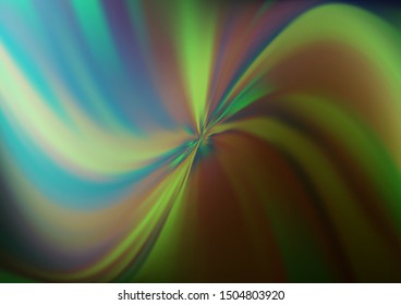 Dark Green vector bokeh template. Modern geometrical abstract illustration with gradient. Brand new design for your business.