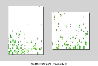 Dark Green vector brochure for ui, ux design. Glitter abstract design concept with text box. Pattern can be used as a template for calendars.
