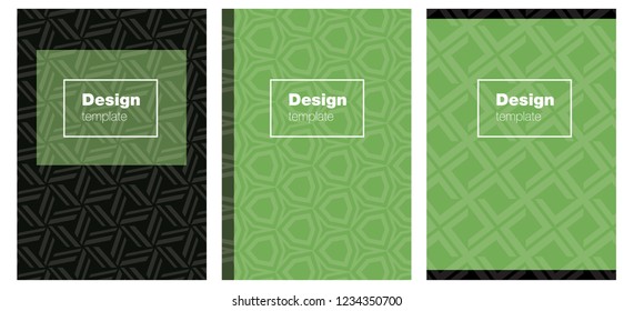 Dark Green vector brochure for ui, ux design. Web interface on abstract background with colorful gradient. Pattern for leaflets, booklets.