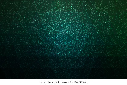 Dark Green vector christmas postcard low polygon background. Illustration consisting of triangles. Abstract triangular polygonal origami or crystal design of New Year celebration.