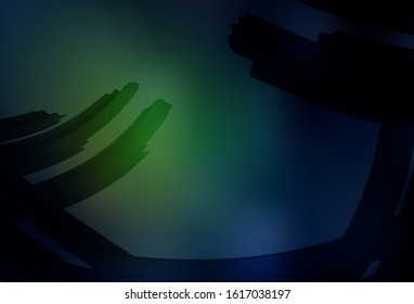 Dark Green vector colorful blur background. New colored illustration in blur style with gradient. New style design for your brand book.