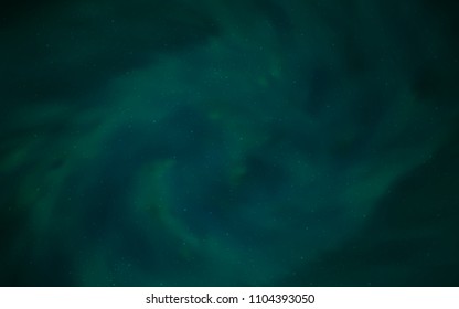 Dark Green vector cover with astronomical stars. Modern abstract illustration with Big Dipper stars. Best design for your ad, poster, banner.