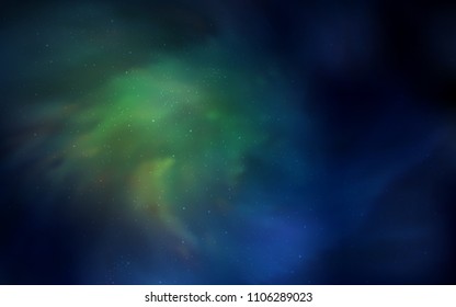 Dark Green vector cover with astronomical stars. Modern abstract illustration with Big Dipper stars. Smart design for your business advert.