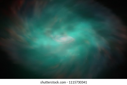 Dark Green vector cover with astronomical stars. Shining colored illustration with bright astronomical stars. Best design for your ad, poster, banner.