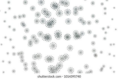 Dark Green vector cover with beautiful snowflakes. Blurred decorative design in xmas style with snow. New year design for your business advert.