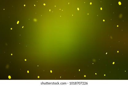 Dark Green vector cover with beautiful snowflakes. Modern geometrical abstract illustration with crystals of ice. New year design for your ad, poster, banner.