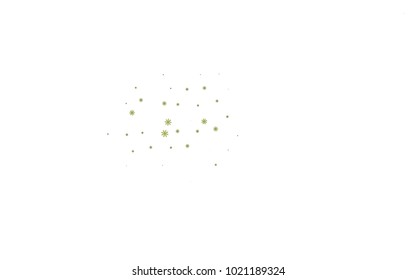Dark Green vector cover with beautiful snowflakes. Glitter abstract illustration with crystals of ice. The pattern can be used for year new  websites.