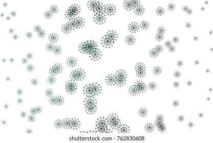 Dark Green vector cover with beautiful snowflakes. Decorative shining illustration with snow on abstract template. New year design for your business advert.