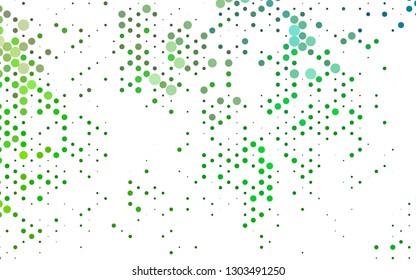Dark Green vector cover with circles. Abstract illustration with colored bubbles in nature style. Design for posters, banners.