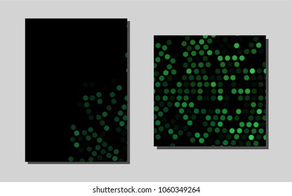 Dark Green vector cover for Envelopes. Booklet with textbox on colorful abstract background. New design for a poster, banner of your website.