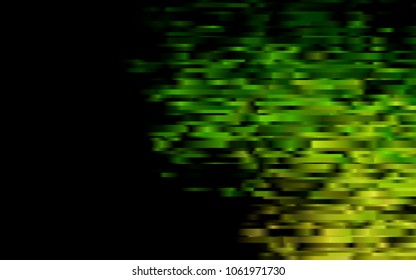 Dark Green vector cover with long lines. Shining colored illustration with narrow lines. Best design for your ad, poster, banner.