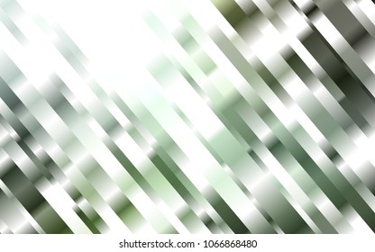 Dark Green vector cover with long lines. Glitter abstract illustration with colored sticks. The pattern can be used as ads, poster, banner for commercial.