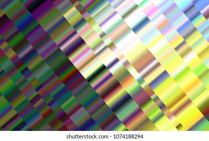 Dark Green vector cover with long lines. Decorative shining illustration with lines on abstract template. The template can be used as a background.