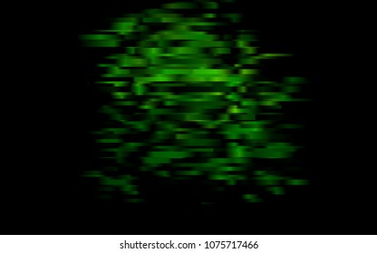 Dark Green vector cover with long lines. Lines on blurred abstract background with gradient. The template can be used as a background.