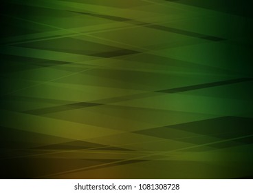 Dark Green vector cover with long lines. Glitter abstract illustration with colored sticks. Best design for your ad, poster, banner.