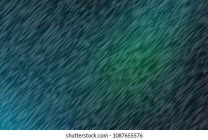 Dark Green vector cover with long lines. Lines on blurred abstract background with gradient. Smart design for your business advert.
