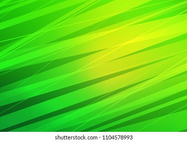 Dark Green vector cover with long lines. Lines on blurred abstract background with gradient. The pattern can be used as ads, poster, banner for commercial.