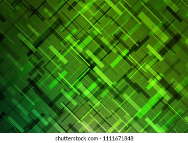 Dark Green vector cover with long lines. Glitter abstract illustration with colored sticks. The pattern can be used for websites.