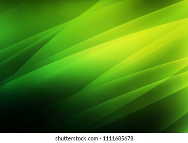 Dark Green vector cover with long lines. Blurred decorative design in simple style with lines. Best design for your ad, poster, banner.