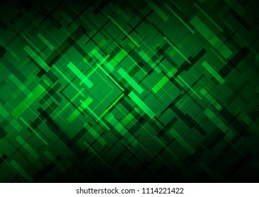 Dark Green vector cover with long lines. Shining colored illustration with narrow lines. Smart design for your business advert.