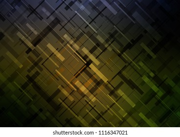 Dark Green vector cover with long lines. Blurred decorative design in simple style with lines. The pattern can be used as ads, poster, banner for commercial.