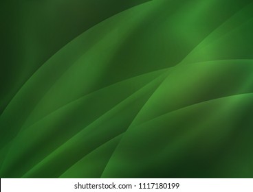 Dark Green vector cover with long lines. Decorative shining illustration with lines on abstract template. The template can be used as a background.