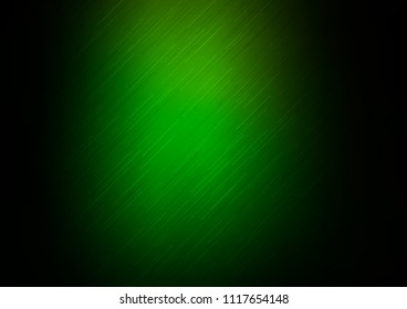 Dark Green vector cover with long lines. Modern geometrical abstract illustration with staves. Smart design for your business advert.