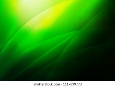 Dark Green vector cover with long lines. Lines on blurred abstract background with gradient. The pattern can be used as ads, poster, banner for commercial.
