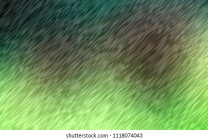 Dark Green vector cover with long lines. Shining colored illustration with narrow lines. The pattern can be used for websites.