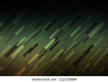 Dark Green vector cover with long lines. Glitter abstract illustration with colored sticks. The pattern can be used for websites.