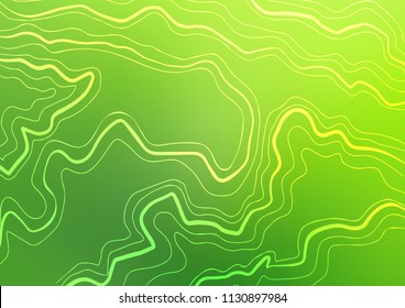 Dark Green vector cover with long lines. Shining colored illustration with narrow lines. Best design for your ad, poster, banner.