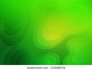 Dark Green vector cover with long lines. Glitter abstract illustration with colored sticks. The template can be used as a background.