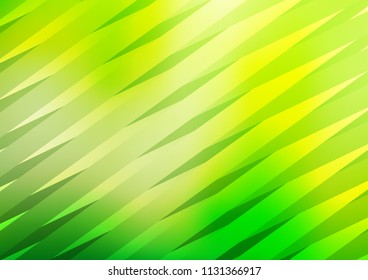 Dark Green vector cover with long lines. Shining colored illustration with narrow lines. Smart design for your business advert.