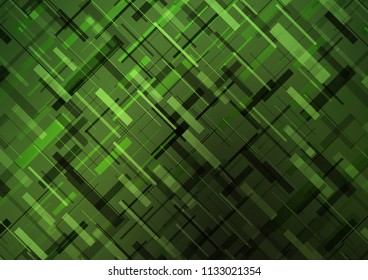 Dark Green vector cover with long lines. Blurred decorative design in simple style with lines. The template can be used as a background.