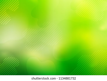Dark Green vector cover with long lines. Lines on blurred abstract background with gradient. The pattern can be used for busines ad, booklets, leaflets