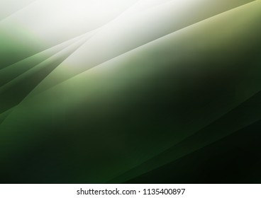 Dark Green vector cover with long lines. Decorative shining illustration with lines on abstract template. The pattern can be used as ads, poster, banner for commercial.