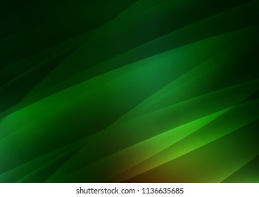 Dark Green vector cover with long lines. Blurred decorative design in simple style with lines. The pattern can be used for busines ad, booklets, leaflets