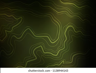 Dark Green vector cover with long lines. Blurred decorative design in simple style with lines. Smart design for your business advert.