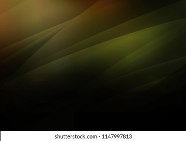 Dark Green vector cover with long lines. Lines on blurred abstract background with gradient. The pattern can be used for busines ad, booklets, leaflets