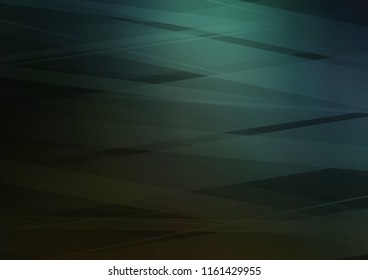 Dark Green vector cover with long lines. Lines on blurred abstract background with gradient. Best design for your ad, poster, banner.