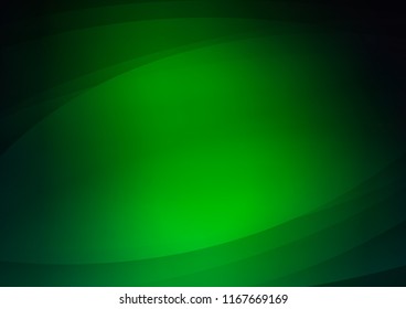 Dark Green vector cover with long lines. Lines on blurred abstract background with gradient. The pattern can be used for busines ad, booklets, leaflets