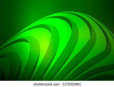 Dark Green vector cover with long lines. Shining colored illustration with narrow lines. The pattern can be used for busines ad, booklets, leaflets
