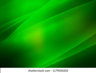 Dark Green vector cover with long lines. Blurred decorative design in simple style with lines. The template can be used as a background.